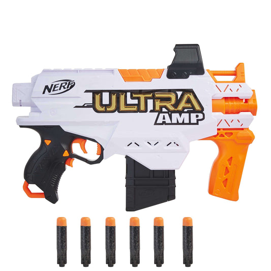 Nerf Hasbro Ultra Amp Motorised Blaster, 6-Dart Clip, 6 Ultra Darts