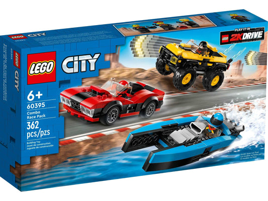 LEGO 60395 City Combo Race Pack 6+ 362 Pieces Building Toy Build 3 Cool Vehic...