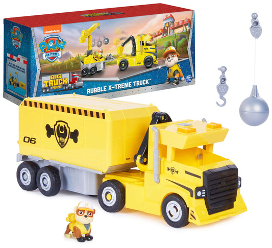 PAW Patrol, Rubble 2-in-1 Transforming X-Treme Truck with Excavator Toy