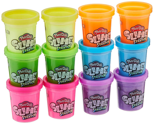 Play-Doh Slime Super Stretch Multipack of 12 Assorted Colours