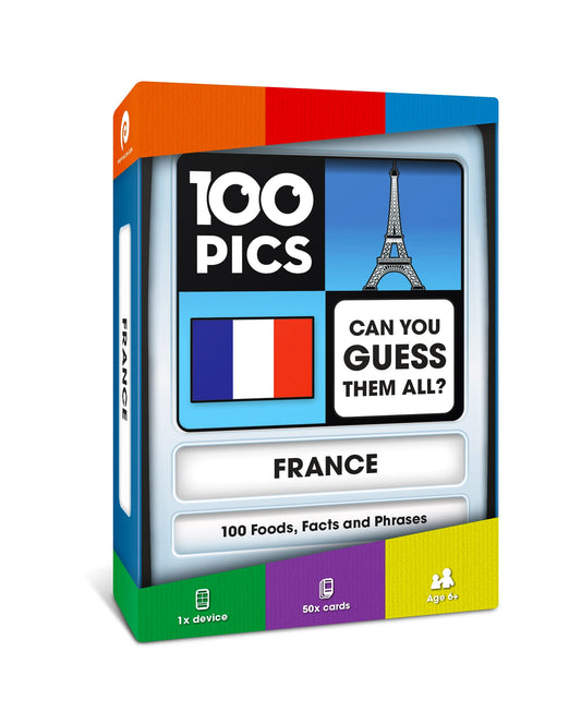 100 PICS France Educational Flash Cards Game - Kids Travel Guide