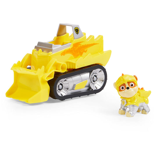 PAW Patrol, Rescue Knights Rubble Transforming Toy Car with Collectible Figure