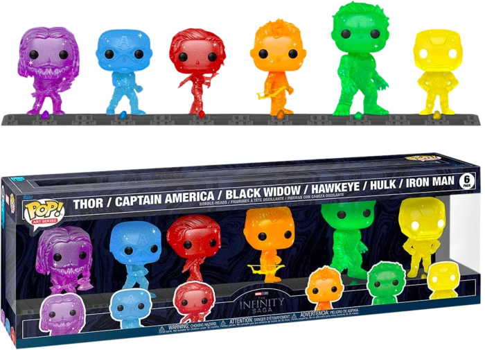 Funko Pop! Artist Series: Marvel Infinity Saga - Avengers with Base (6 Pack) (Special Edition)