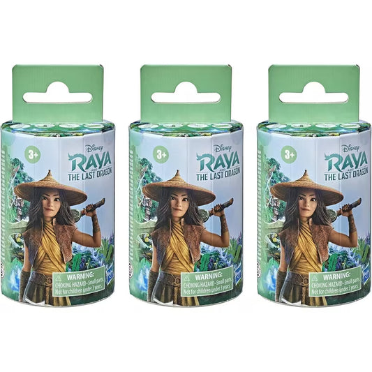 Disney Raya and the Last Dragon Surprise Blind Box 3-Pack, 3 Dolls and 6 Accessories, Toy for Kids 3 and Up