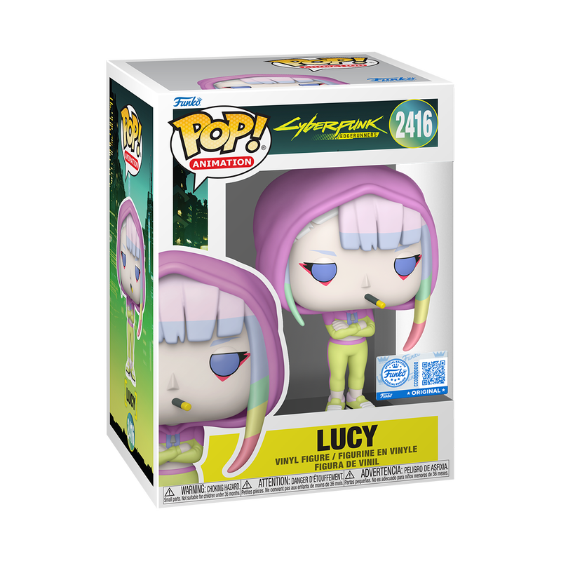 Funko Pop! vinyl figure packaging with character design on a white background